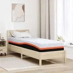 vidaXL Matratze Wei&szlig; und Grau 80 x 200 cm Jacquard-Stoff