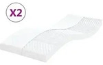 vidaXL Schaumstoffmatratzen 2 Stk. 90x200 cm 7-Zonen H&auml;rtegrad 20 ILD