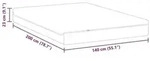 vidaXL Matratze Wei&szlig; und Grau 140 x 200 cm Jacquard-Stoff