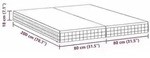 vidaXL Matratze 2 pcs Wei&szlig; und Grau 80 x 200 cm Bonell Feder