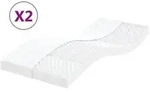 vidaXL Schaumstoffmatratzen 2 Stk. 80x200 cm 7-Zonen H&auml;rtegrad 20 ILD