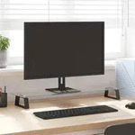 vidaXL Monitorst&auml;nder Schwarz 80x20x8 cm Hartglas und Metall