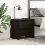 vidaXL Nachttisch Schwarz Eiche 45x34x44,5 cm Holzwerkstoff