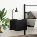 vidaXL Nachttisch schwarze Eiche 40x30x30 cm aus Holzwerkstoff