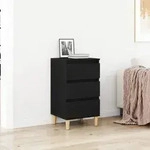 vidaXL Nachttisch Schwarz Eiche 40x35x70 cm Holzwerkstoff
