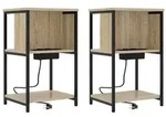 vidaXL Nachttisch 2 pcs Sonoma-Eiche 38 x 31 x 61 cm Holzwerkstoff