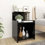 vidaXL Nachttische 2 Stk. Schwarz 40x35x60 cm Holzwerkstoff