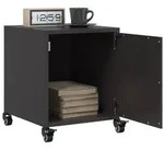 vidaXL Nachttische 2 Stk. Schwarz 36x39x43,5 cm Stahl