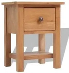 vidaXL Nachttisch 36x30x47 cm Massivholz Eiche