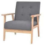 vidaXL Sessel Dunkelgrau Stoff