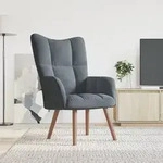 vidaXL Relaxsessel Dunkelgrau Samt