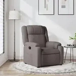 vidaXL Relaxsessel Taupe Stoff