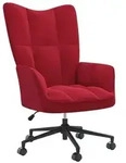 vidaXL Relaxsessel Weinrot Samt
