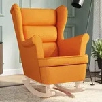 vidaXL Schaukelsessel Dunkelgelb 74x90x102 cm Stoff