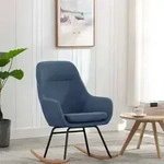 vidaXL Schaukelstuhl Blau Stoff