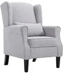 vidaXL Sessel Hellgrau Stoff