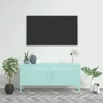 vidaXL TV-Schrank Minzgr&uuml;n 105x35x50 cm Stahl