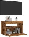 vidaXL TV-Schrank mit LED-Leuchten Altholz-Optik 60x35x40 cm
