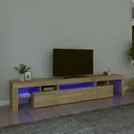 vidaXL TV-Schrank mit LED-Leuchten Sonoma-Eiche 215x36,5x40 cm