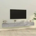 vidaXL 3-tlg. TV-Schrank-Set Grau Sonoma Holzwerkstoff