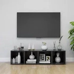 vidaXL TV-Schr&auml;nke 4 Stk. Grau 37x35x37 cm Holzwerkstoff