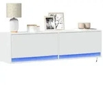 vidaXL TV-Wandschrank mit LED-Beleuchtung Wei&szlig; 140x31x38 cm
