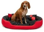 lionto Hundebett, stilvolles 4-in-1 Hundek&ouml;rbchen, wasserabweisend, kratzfest &