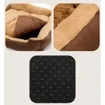 lionto Hundebett, weiches Kuschelbett mit herausnehmbarem Wendekissen &