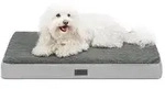 lionto Hundebett, orthop&auml;disches Bett mit Pl&uuml;schoberfl&auml;che & Wildlederimitat,