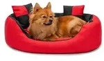 lionto Hundebett, stilvolles 4-in-1 Hundek&ouml;rbchen, wasserabweisend, kratzfest &