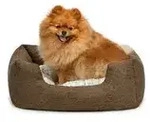 lionto Kuschelbett f&uuml;r Hunde, gem&uuml;tliches Hundebett mit herausnehmbarem