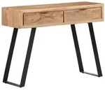 vidaXL Konsolentisch 100x35x76 cm Massivholz Akazie mit Naturkanten