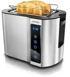 Arendo - Toaster 2 Scheiben Edelstahl Touchpanel - 800 W - Doppelwandgeh&auml;use -