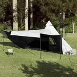 vidaXL Tipi-Familienzelt 8 Personen Wei&szlig; Verdunkelt Wasserdicht