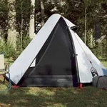 vidaXL Kuppel-Campingzelt 2 Personen Wei&szlig; Dunkel Wasserdicht