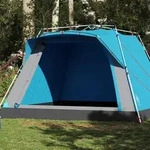 vidaXL Campingzelt 4 Personen Blau Quick Release