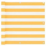 vidaXL Balkon-Sichtschutz Wei&szlig; und Gelb 90x600 cm Oxford-Gewebe