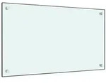vidaXL K&uuml;chenr&uuml;ckwand Wei&szlig; 70x40 cm Hartglas