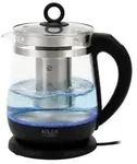 Adler AD 1299 Wasserkocher/Teekocher mit Sieb 1,5 L- 2200 W in Schwarz