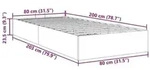 vidaXL Ottoman-Bett ohne Matratze Rosa 80x200 cm Samt