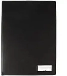 Einband f&uuml;r Formularb&uuml;cher A4hoch Kunststoff Lederoptik schwarz matt