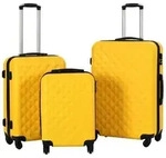 vidaXL Hartschalen-Trolley-Set 3 Stk. Gelb ABS