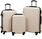vidaXL Hartschalen-Trolley-Set 3 Stk. Golden ABS
