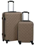 vidaXL Hartschalen-Trolley-Set 2 Stk. Braun ABS