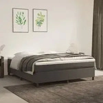 vidaXL Bettgestell ohne Matratze Dunkelgrau 160x200 cm Samt