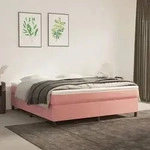 vidaXL Bettgestell Rosa 160x200 cm Samt