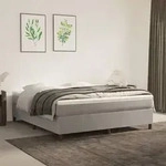 vidaXL Bettgestell ohne Matratze Hellgrau 160x200 cm Samt