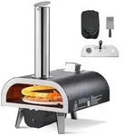 VEVOR Pizzaofen Outdoor 304,8 mm / 12 Zoll Holzofen, Pellet-Pizzaofen mit...