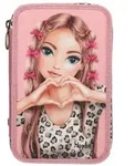Depesche 13640 TOPModel Leoheart - Gef&uuml;llte 3-Fach Federtasche in Rosa, mit Model