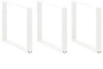 vidaXL Esstischbeine U-Form 2 Stk. Wei&szlig; 100x(72-73) cm Stahl